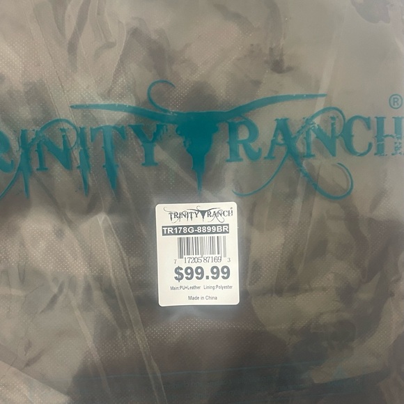 Trinity Ranch Brown Cowhide Tooled Concealed Carry Tote/Crossbody *NEW Package* - Picture 5 of 5